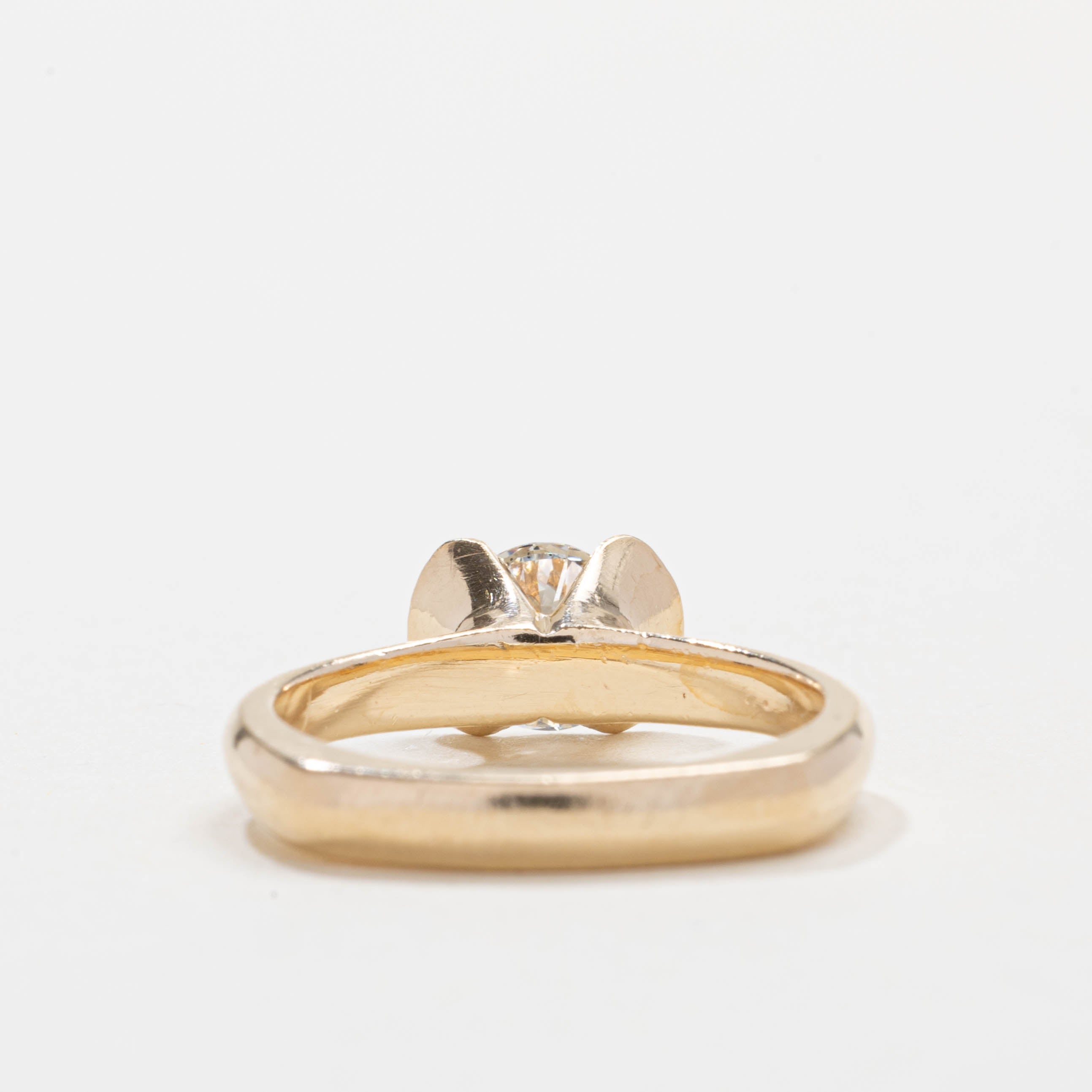 14K EGL Diamond Semi Halo Ring | 0.91ct SI1 I/J, 0.05ctw | SZ 6.5