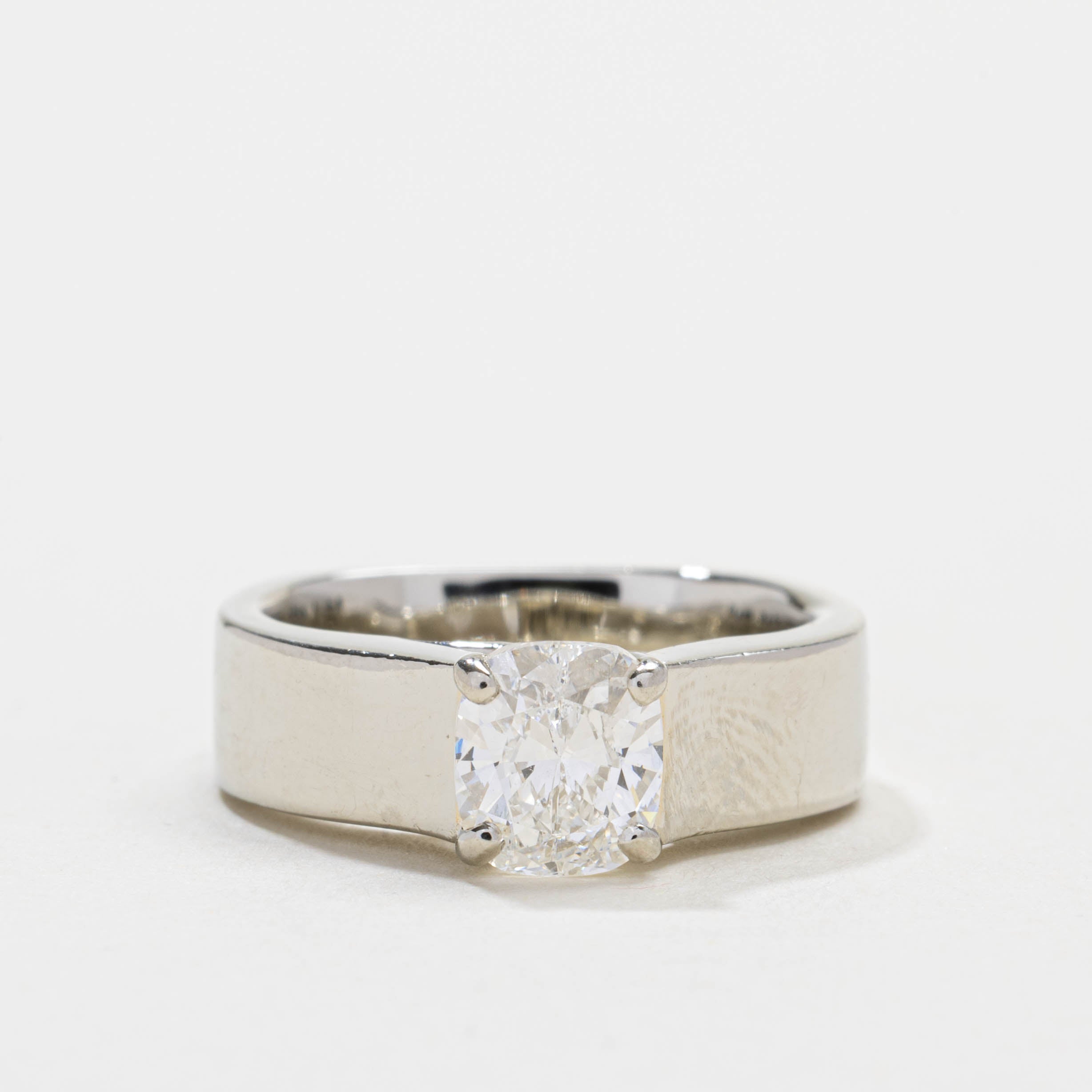 18K Diamond & Sapphire Accented Euro Shank Ring | 0.90ct VS2 I/J, 0.06ctw | SZ 4.0