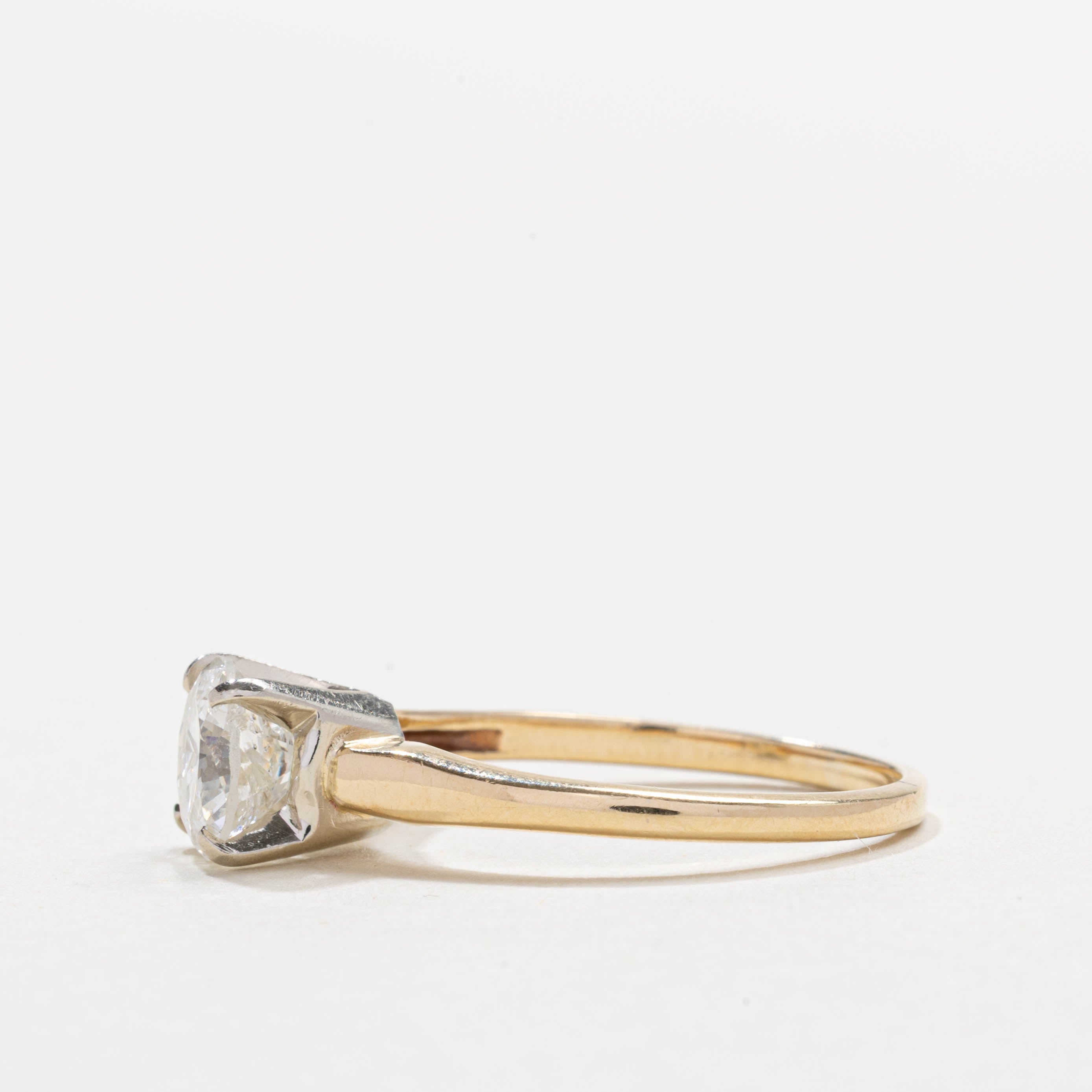 Bague solitaire en or 18 carats avec diamant | 1,30 ct I1 I | Taille 8,0