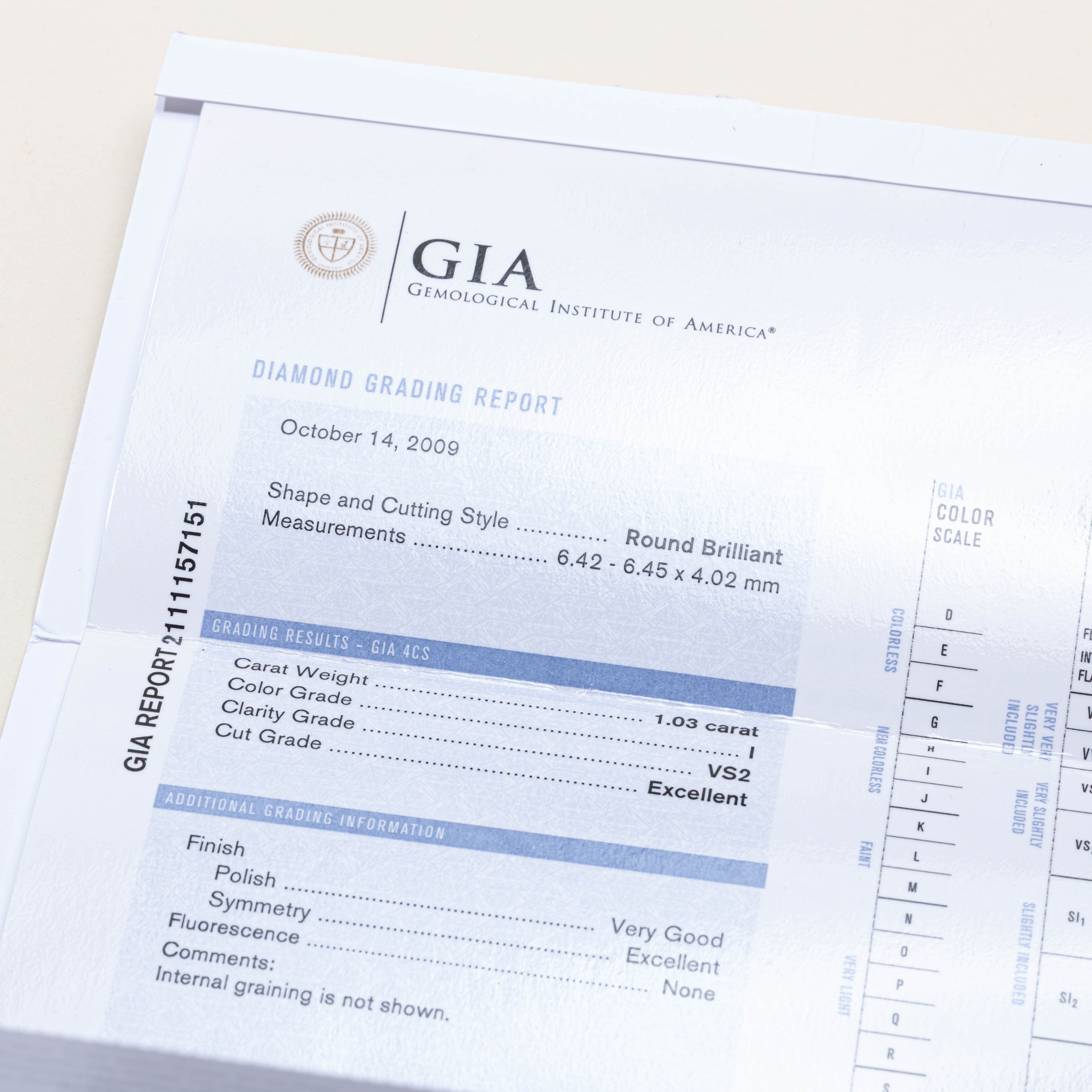 GIA Diamond Accented Engagement Ring | 1.03ct VS2 I, 0.72ctw | SZ 6.0