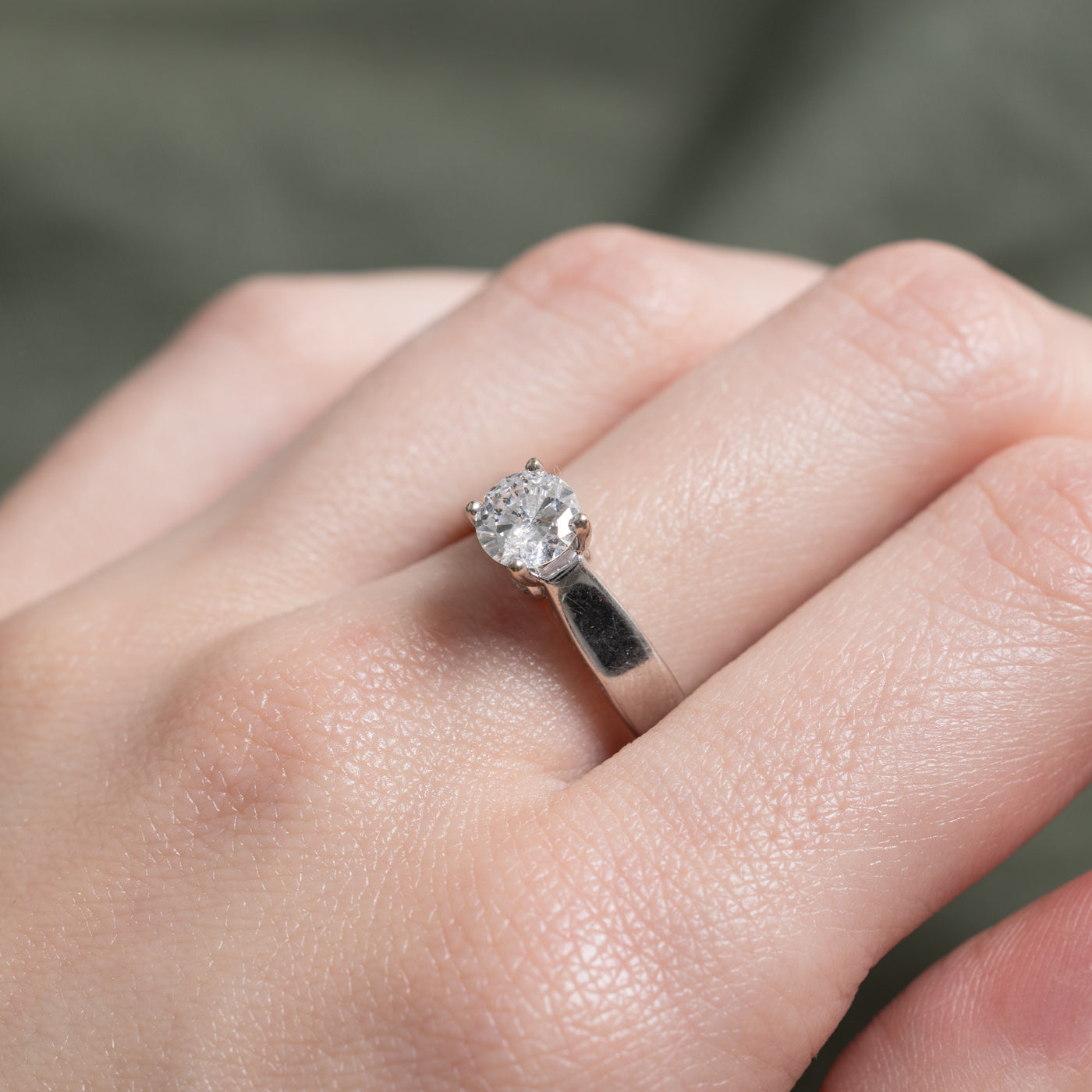 Solitaire Diamond Engagement Ring | 1.14ctw I2 E/F | SZ 7