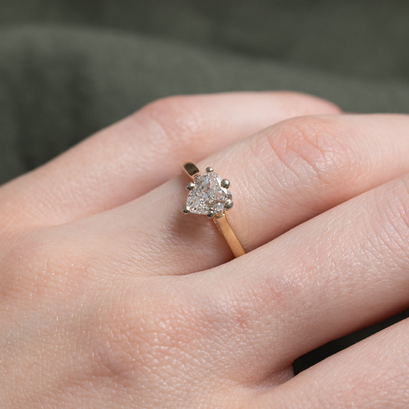 Bague cœur en diamant 14K 801-737 | Taille 4,75