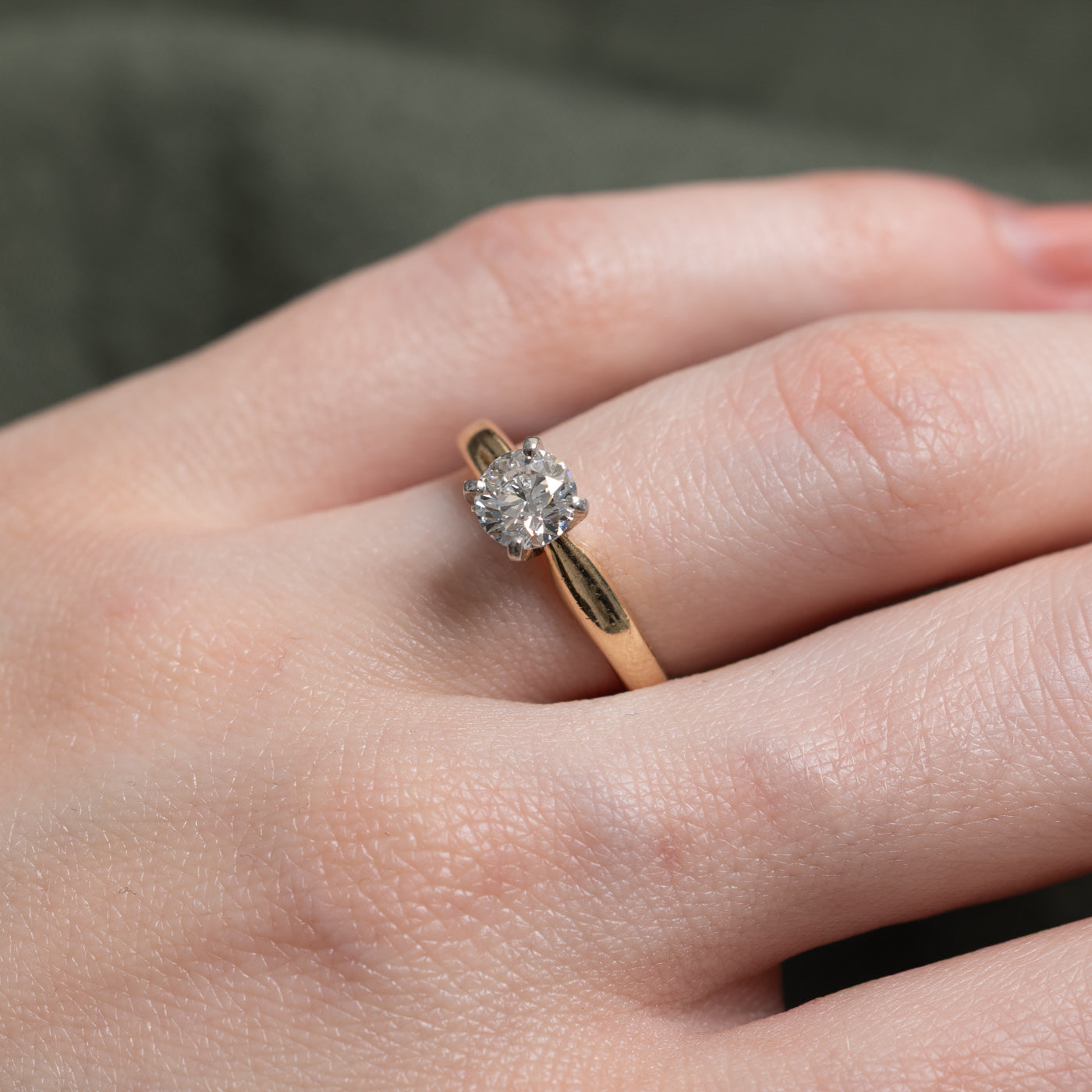 GIA Round Brilliant Cut Solitaire Diamond Ring | GIA 0.71ct SI2 G VG | SZ 6.0