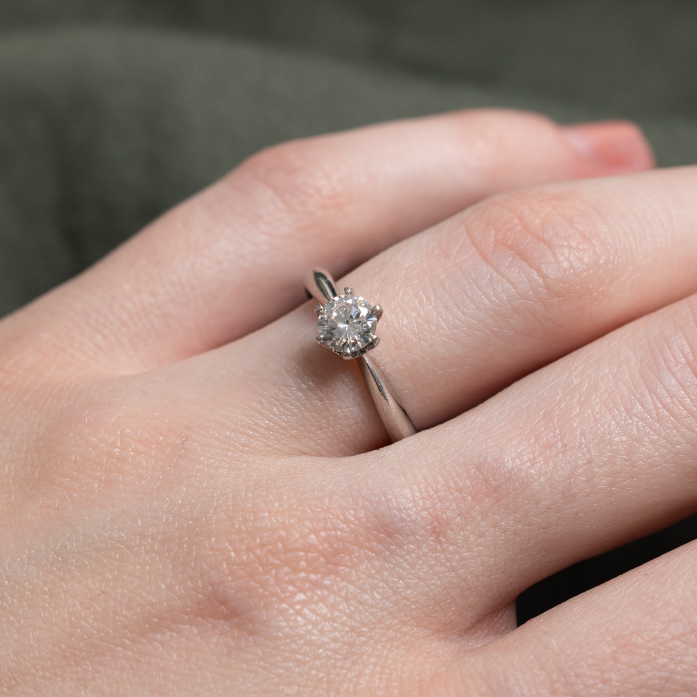Bague en platine 900 et diamants 801-751 | Taille 6.0
