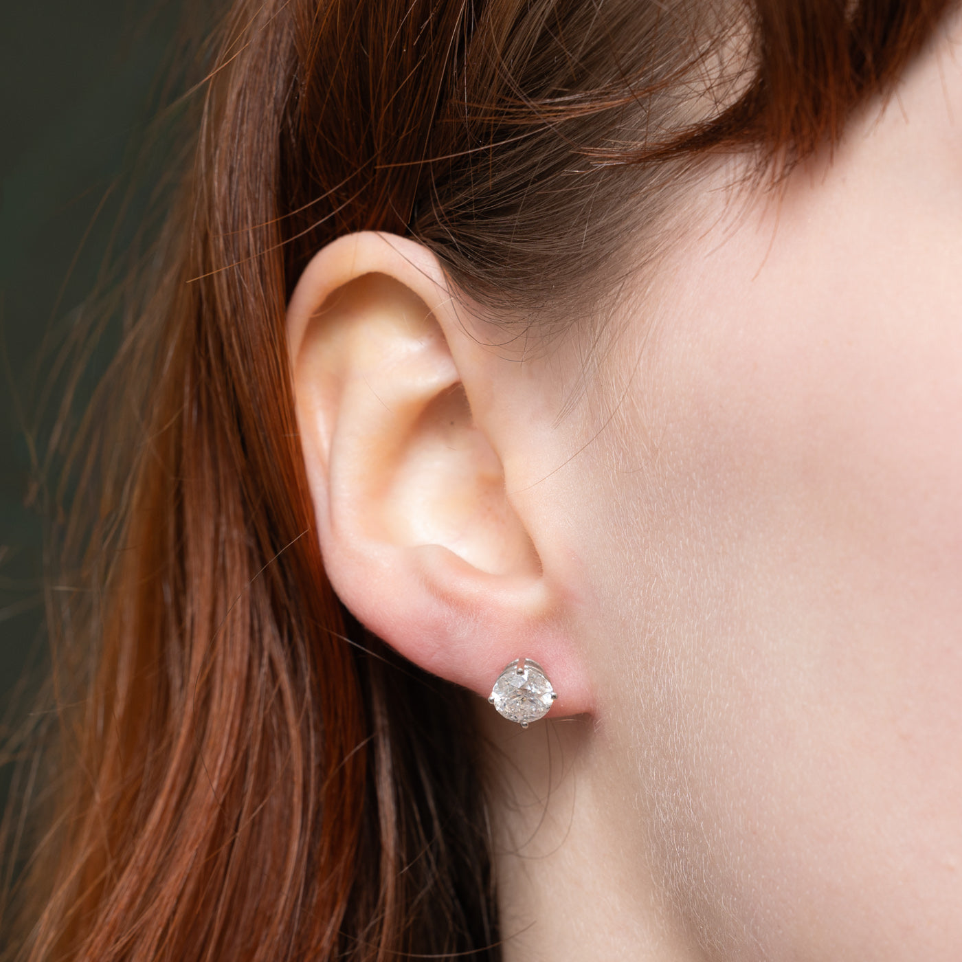 Diamond Stud Earrings | 2.08ctw I2 G/H