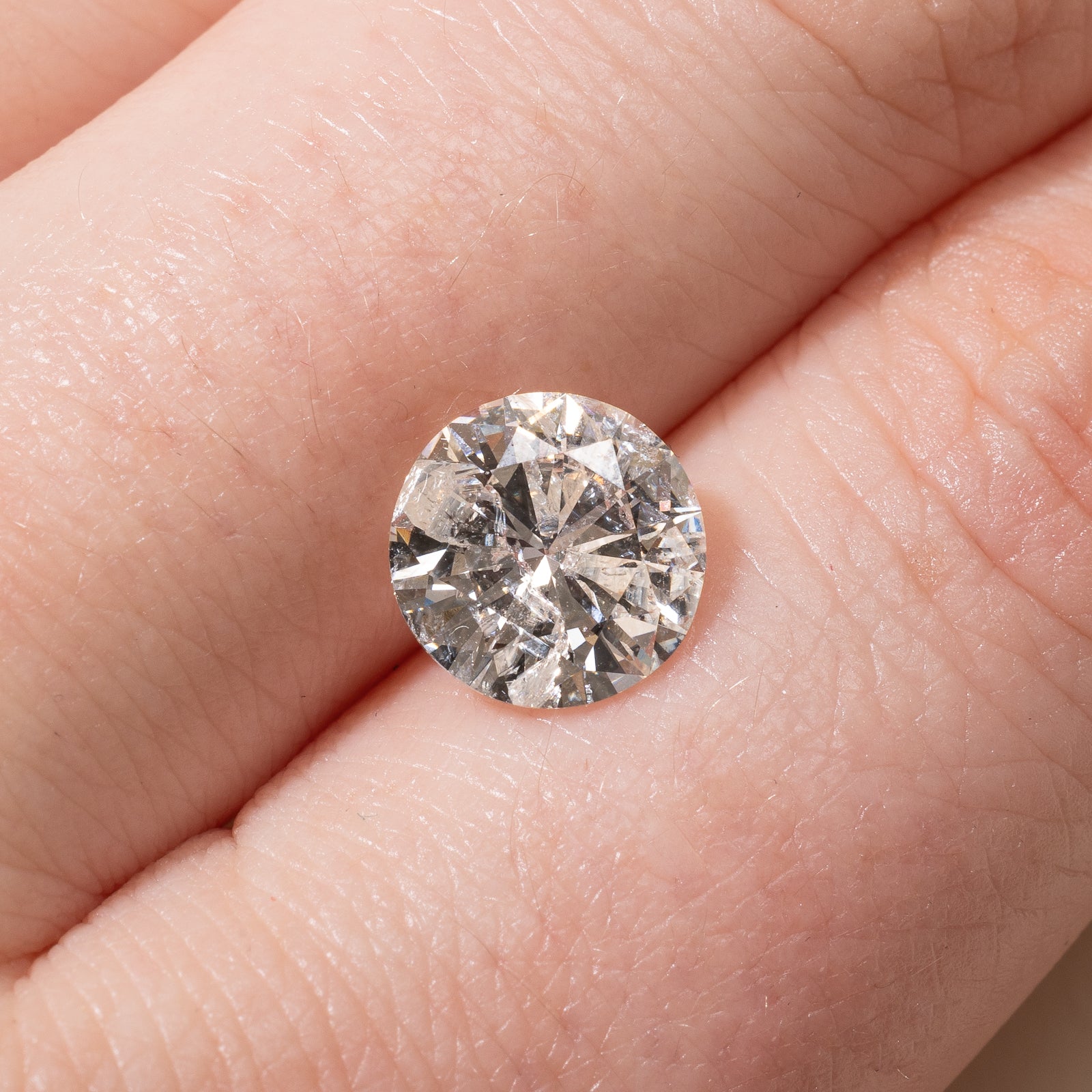 2.5ct+ Round Brilliant Cut Natural Loose Diamond | 2.54ct I2 I/J |