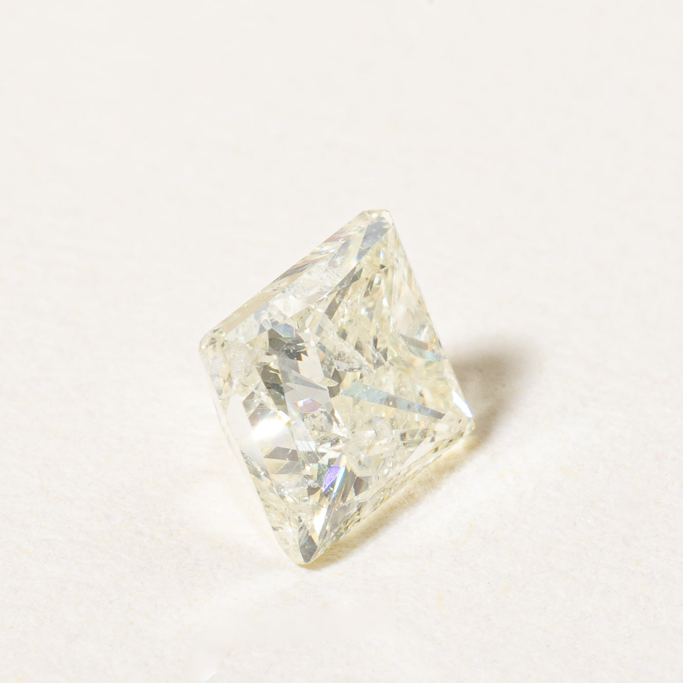 Princess Cut Loose Faint Yellow Diamond | 0.59ct I2/I3 Faint Yellow |