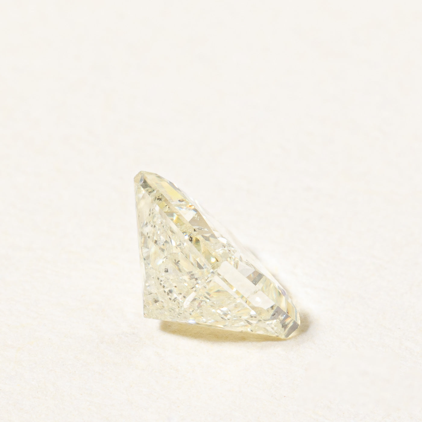 Princess Cut Loose Faint Yellow Diamond | 0.59ct I2/I3 Faint Yellow |