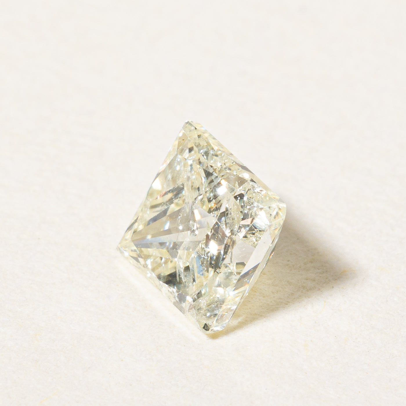 Princess Cut Loose Faint Yellow Diamond | 0.59ct I2/I3 Faint Yellow |