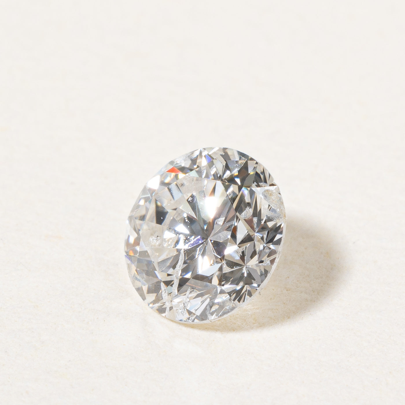 Diamant rond brillant en forme de feuille d'érable | 0,50 ct I1 F | 