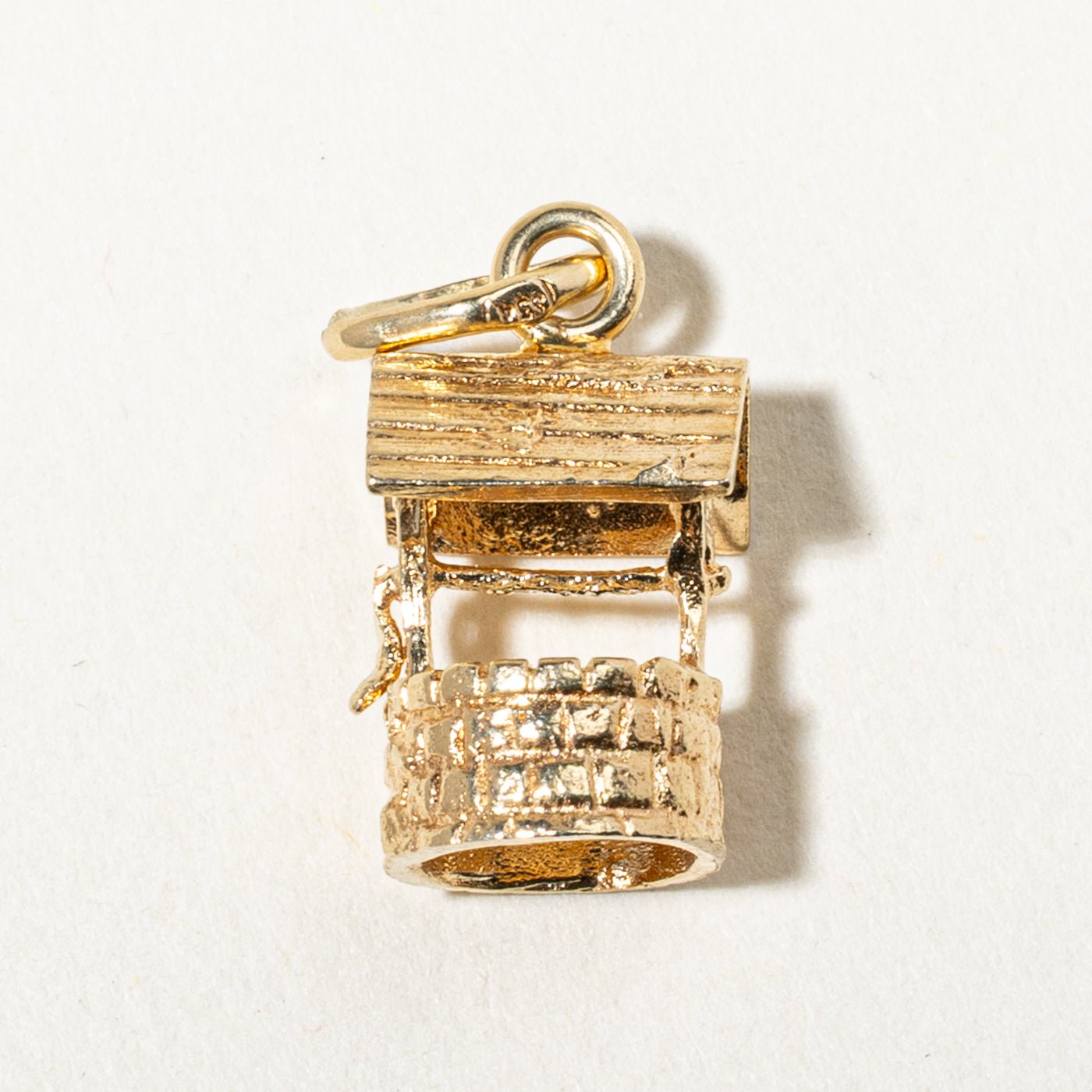 14k Yellow Gold Wishing Well Charm