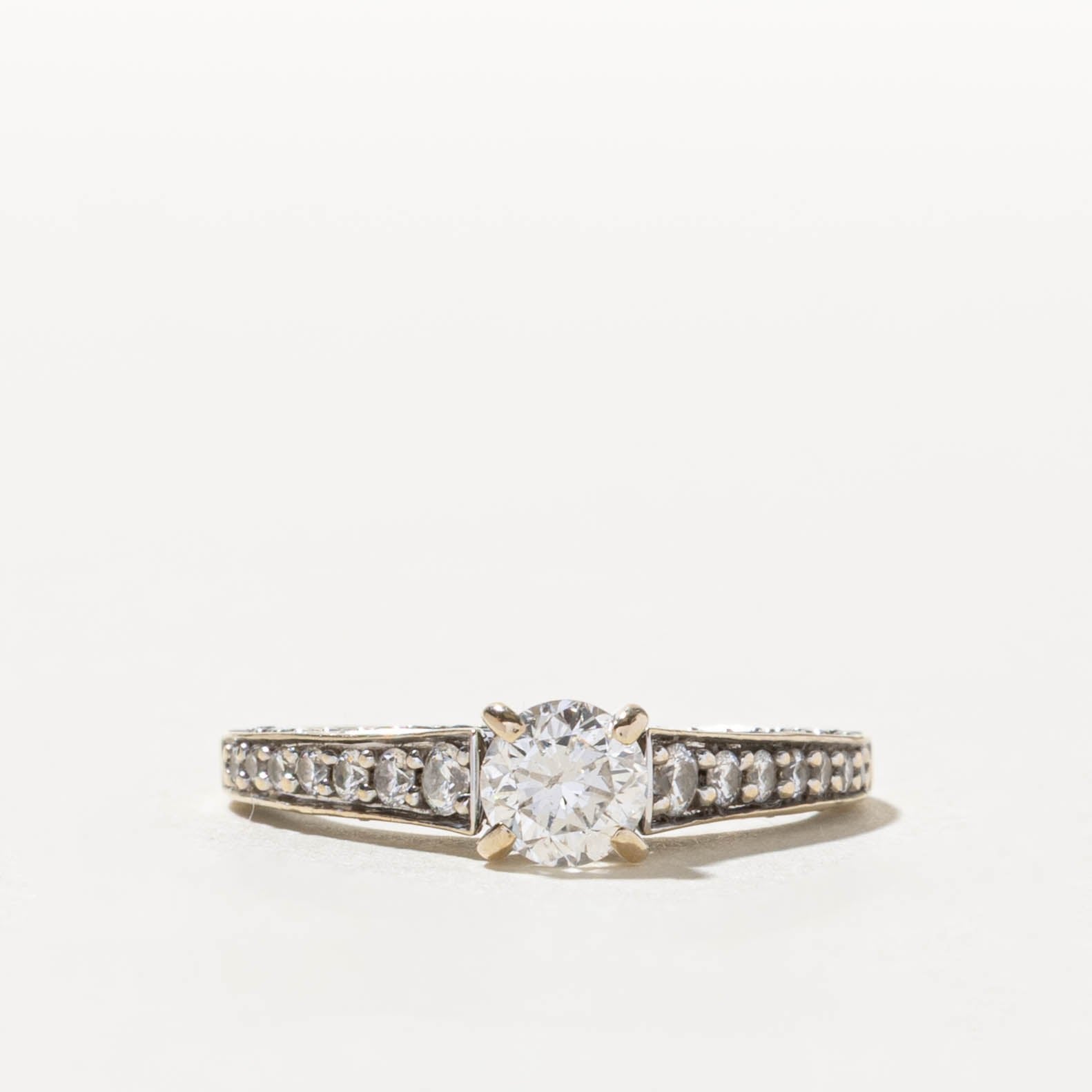 18k Solitaire Diamond Engagement Ring | 0.51ct SI2 G-H, 0.64ctw | SZ 5.25