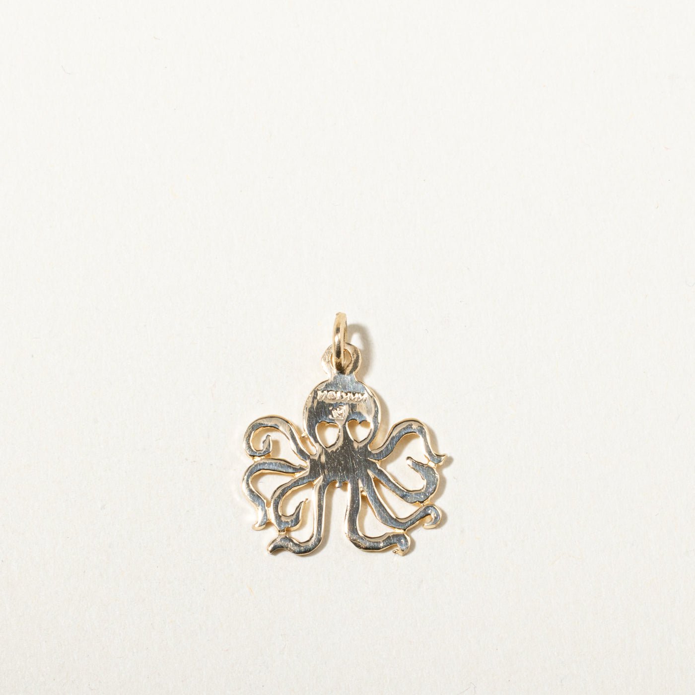 Canadian Yellow Gold Openwork Octopus Charm