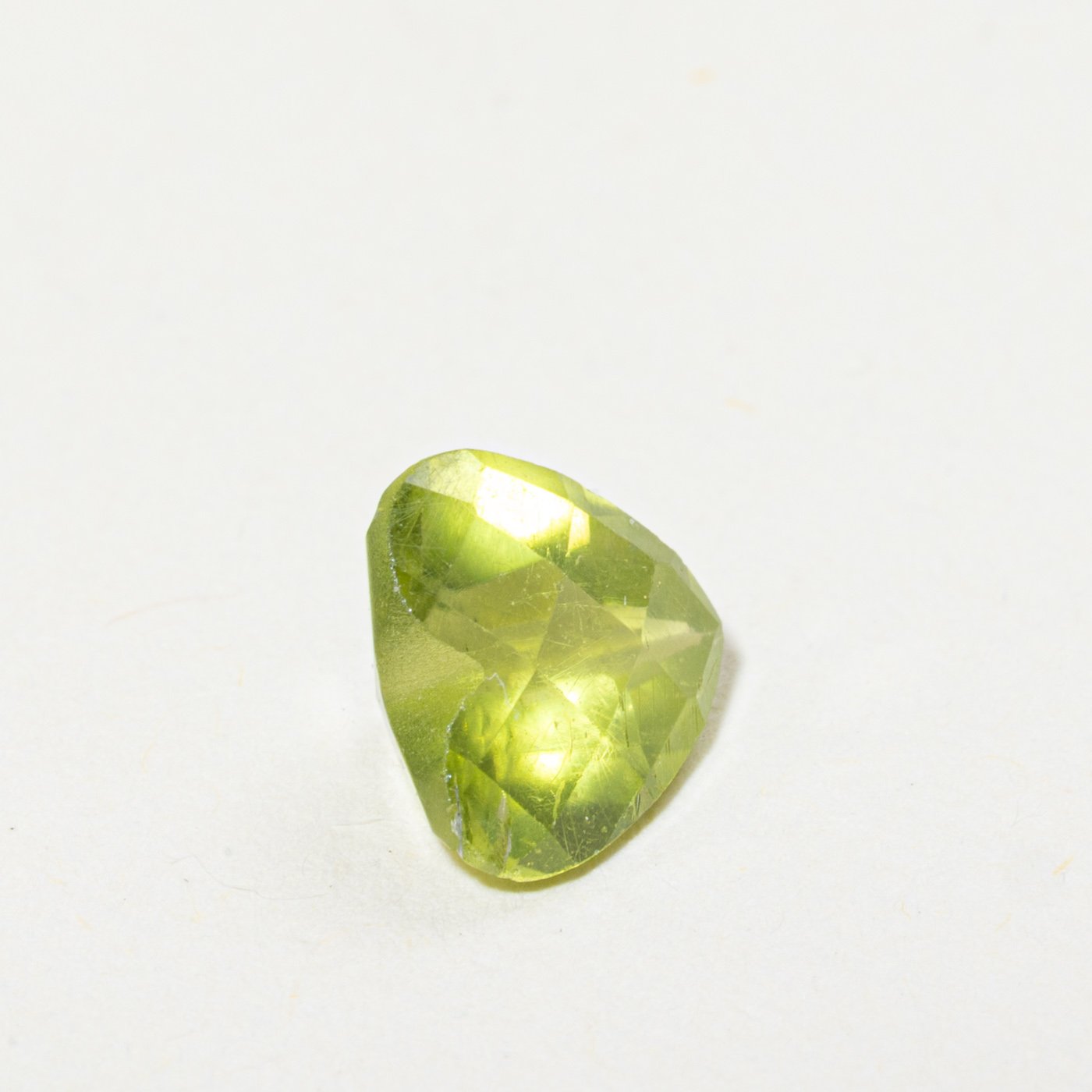 Loose Stones with Checkerboard Heart Cut Peridot