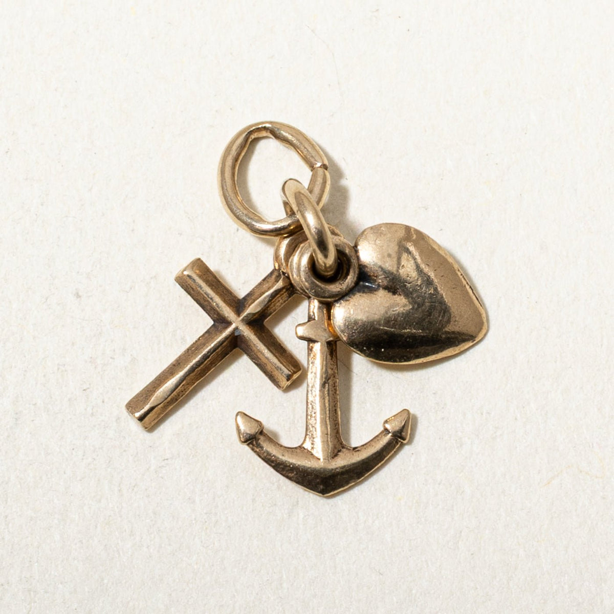 10k Yellow Gold Faith Hope & Charity Charm
