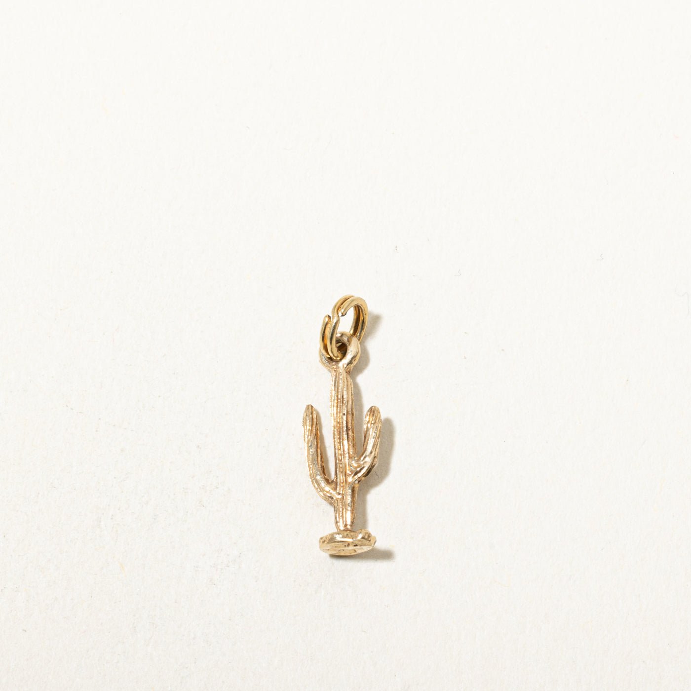 14k Yellow Gold Saguaro Cactus Charm