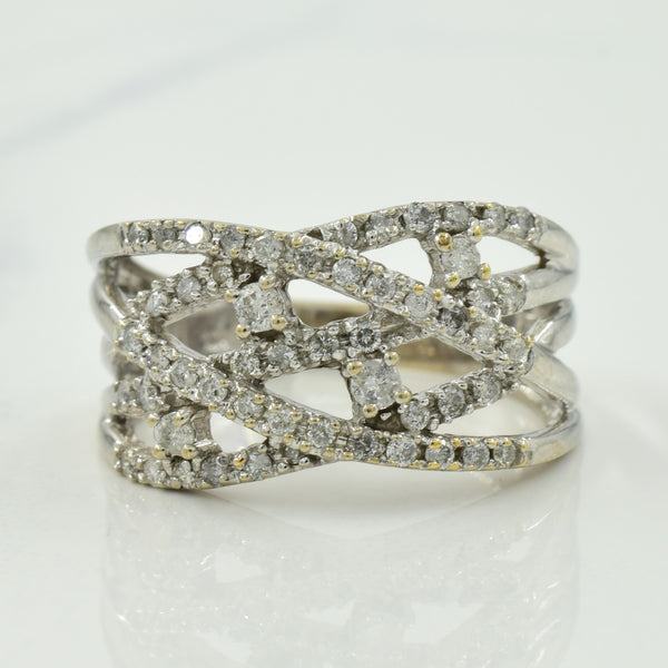 Diamond Criss Cross Ring | 0.33ctw | SZ 7 |