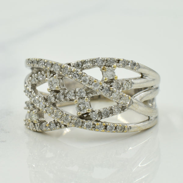 Diamond Criss Cross Ring | 0.33ctw | SZ 7 |