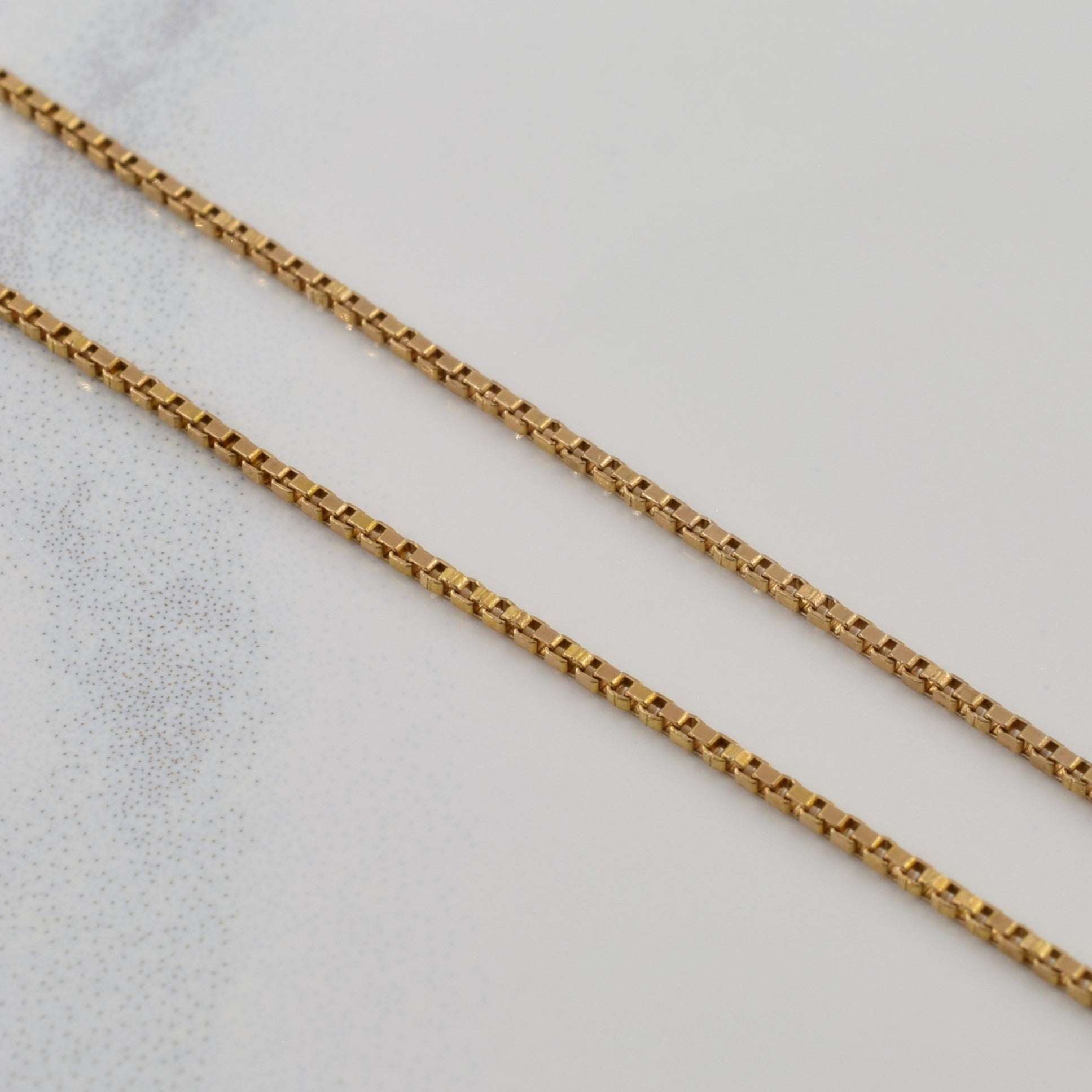 10k Yellow Gold Italian Hallmark Box Chain | 15" |