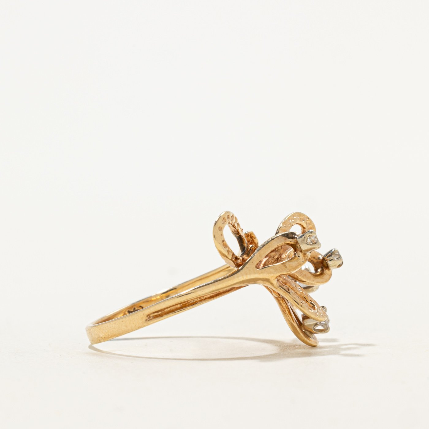 14K Ring with Diamond Accents