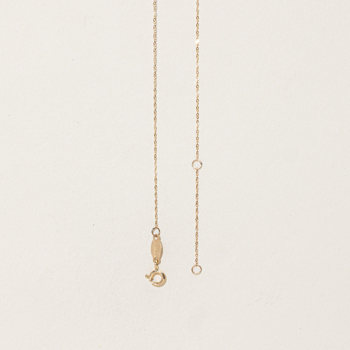 10k Diamond “M” Initial Tag Pendant Necklace | 17"
