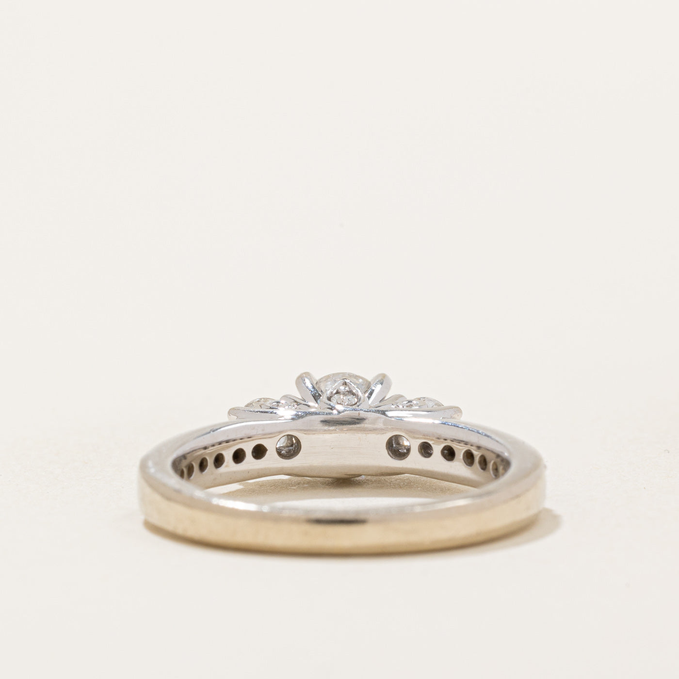 Three Stone Diamond with Accent Diamonds 14k Ring | 0.5ct, 0.3ctw, 0.05ctw | SZ 5.5 |