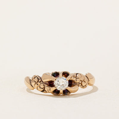 Antique Old European Belcher Set Diamond Ring | 0.15ct | SZ 5.25 |