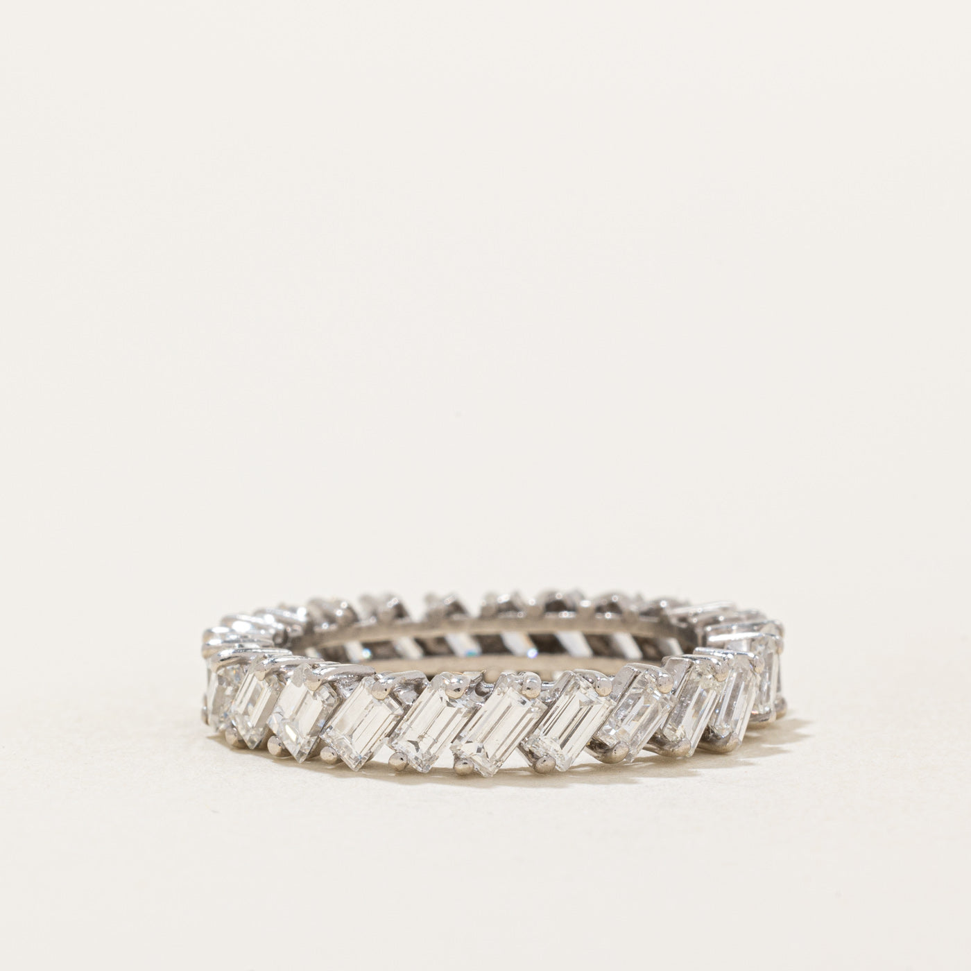 Baguette Cut Diamond Eternity Ring | 2.50ctw SI1/2 I/J | SZ 6.25 |