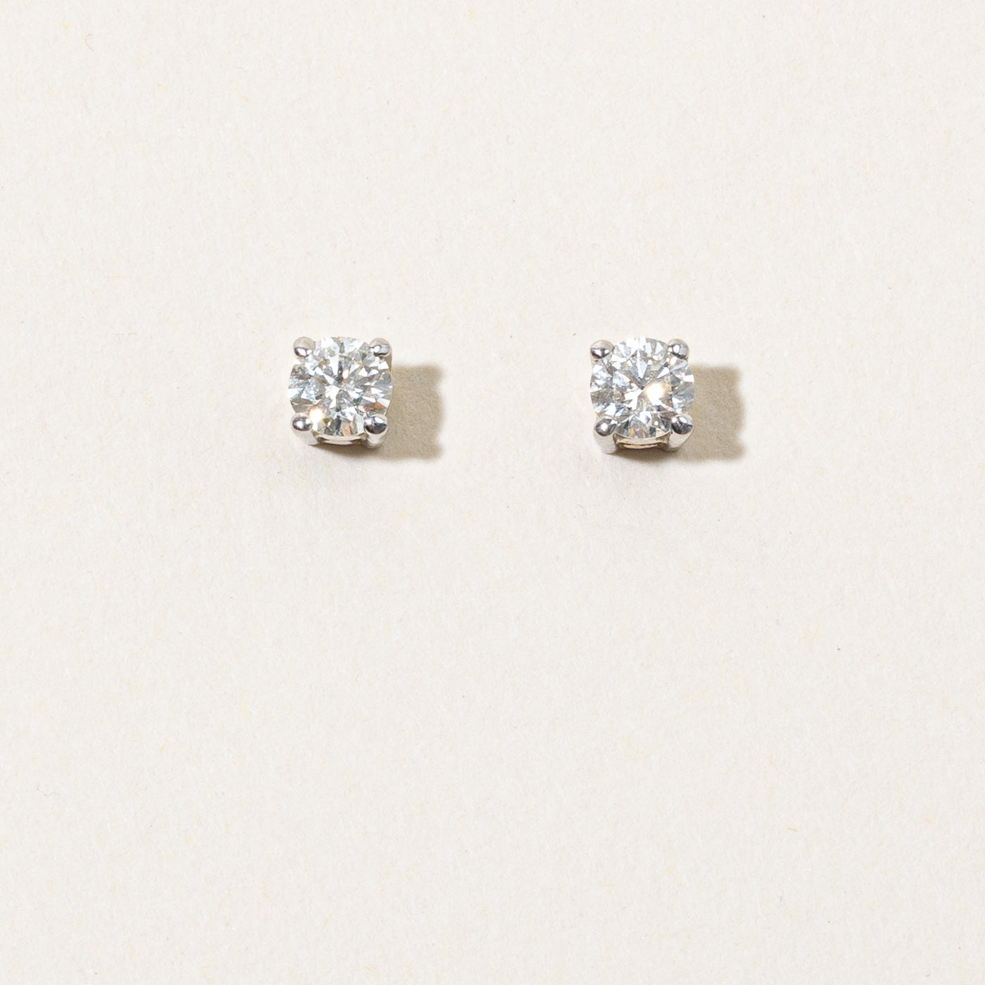 Solitaire Diamond Stud 18k Earrings | 0.5ctw |