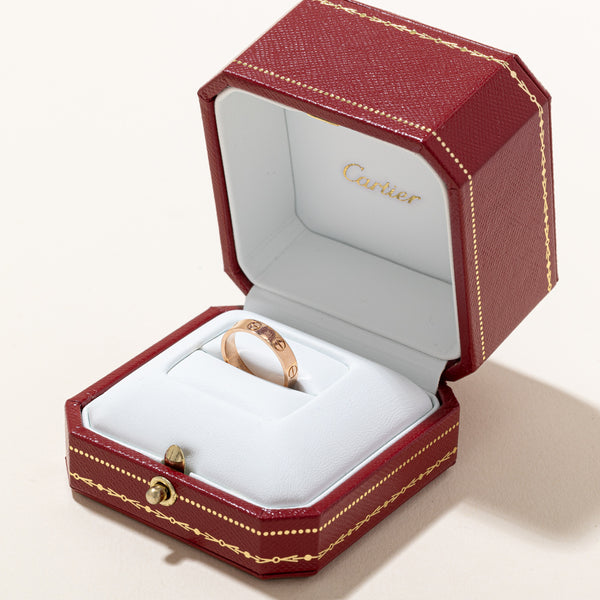 'Cartier' Love Pink Gold 18k Ring | SZ 4.5 |