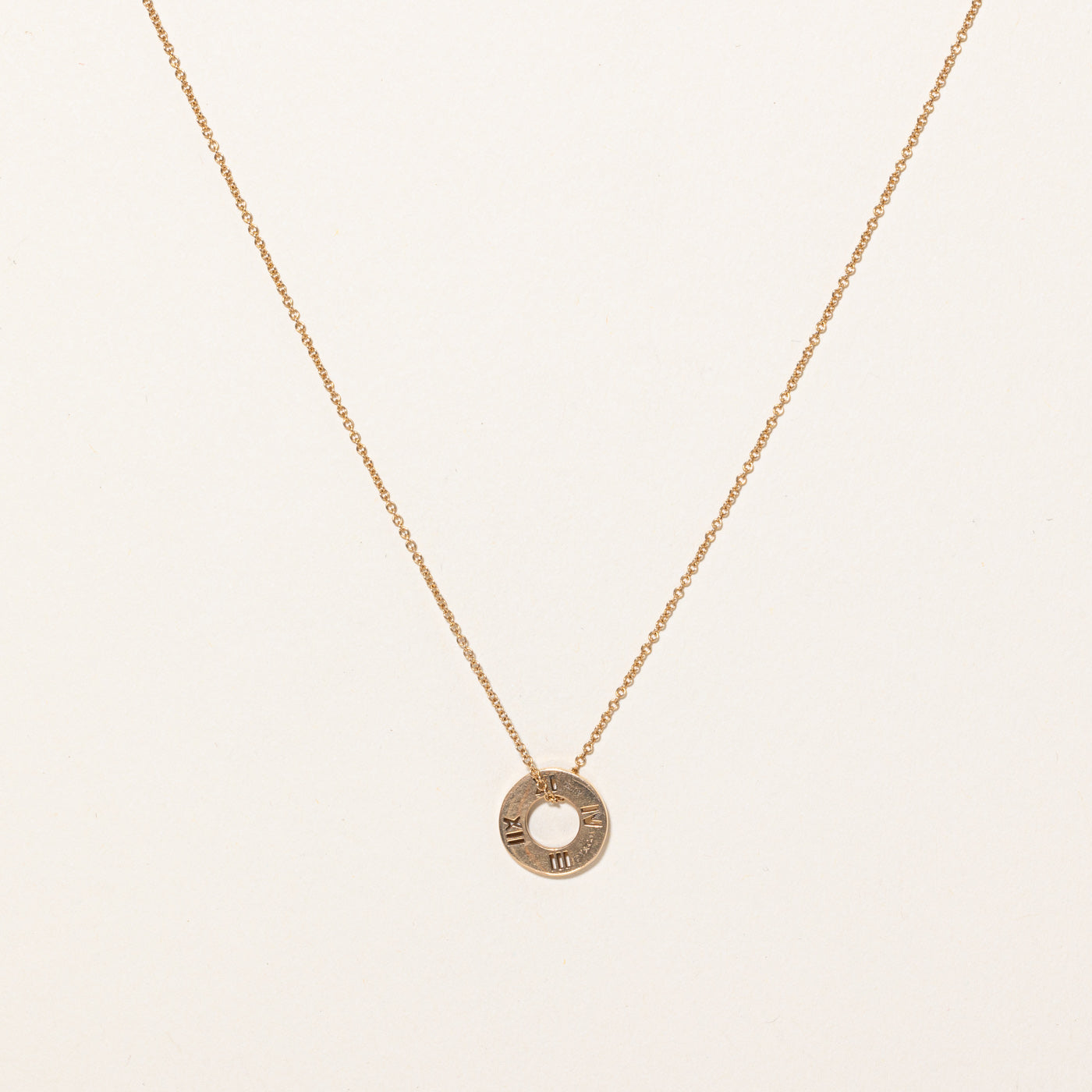 'Tiffany & Co' Atlas 18k Diamond Pendant & Necklace | 18" |