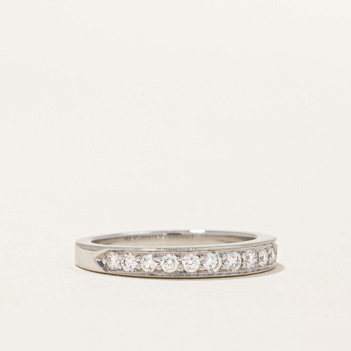 Bague en platine sertie de diamants « Tiffany & Co. » | 0,24 ct | Taille 4,5 | 