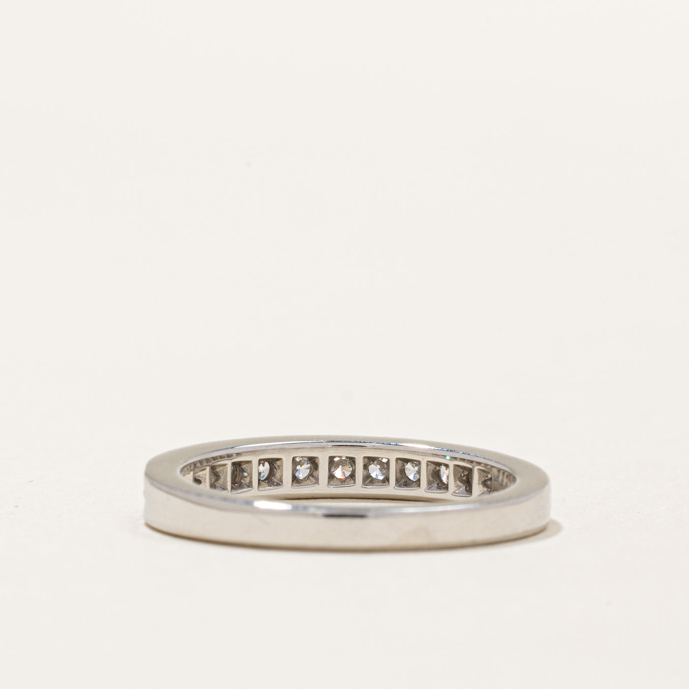 Bague en platine sertie de diamants « Tiffany & Co. » | 0,24 ct | Taille 4,5 | 