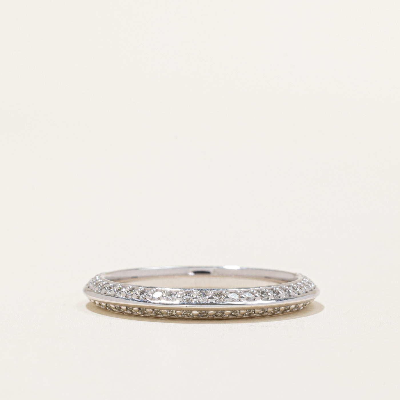Bague en or 14 carats sertie de diamants pavés (0,54 ct au total) | Taille 8 