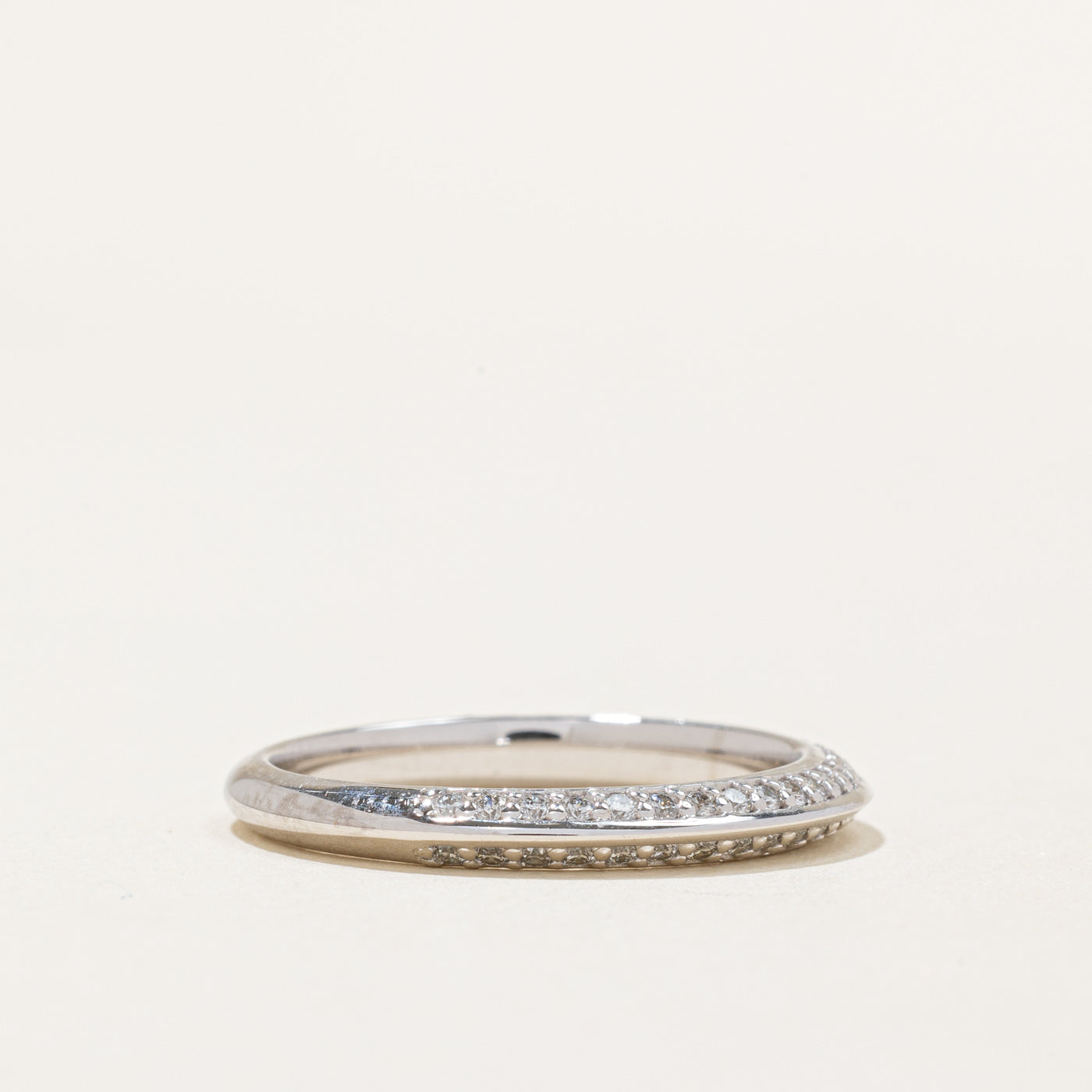 Bague en or 14 carats sertie de diamants pavés (0,54 ct au total) | Taille 8 