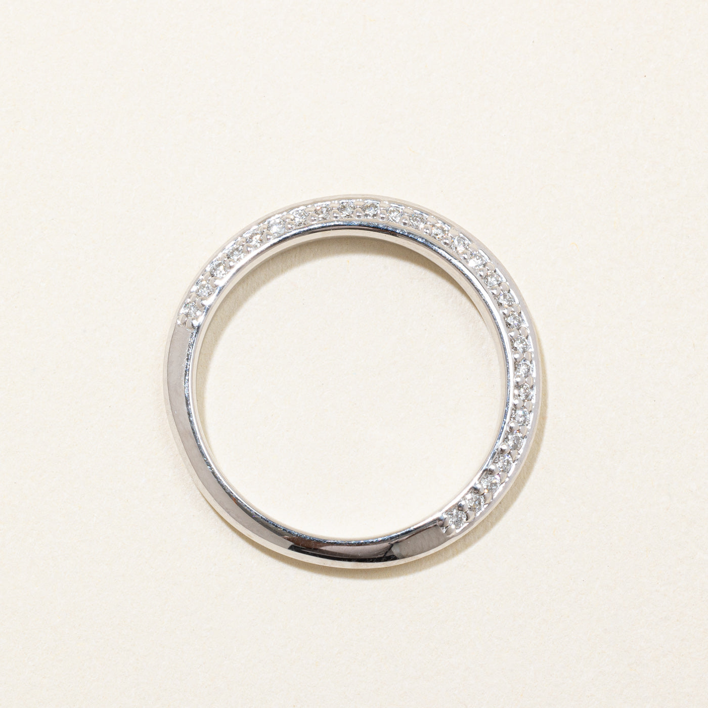 Bague en or 14 carats sertie de diamants pavés (0,54 ct au total) | Taille 8 