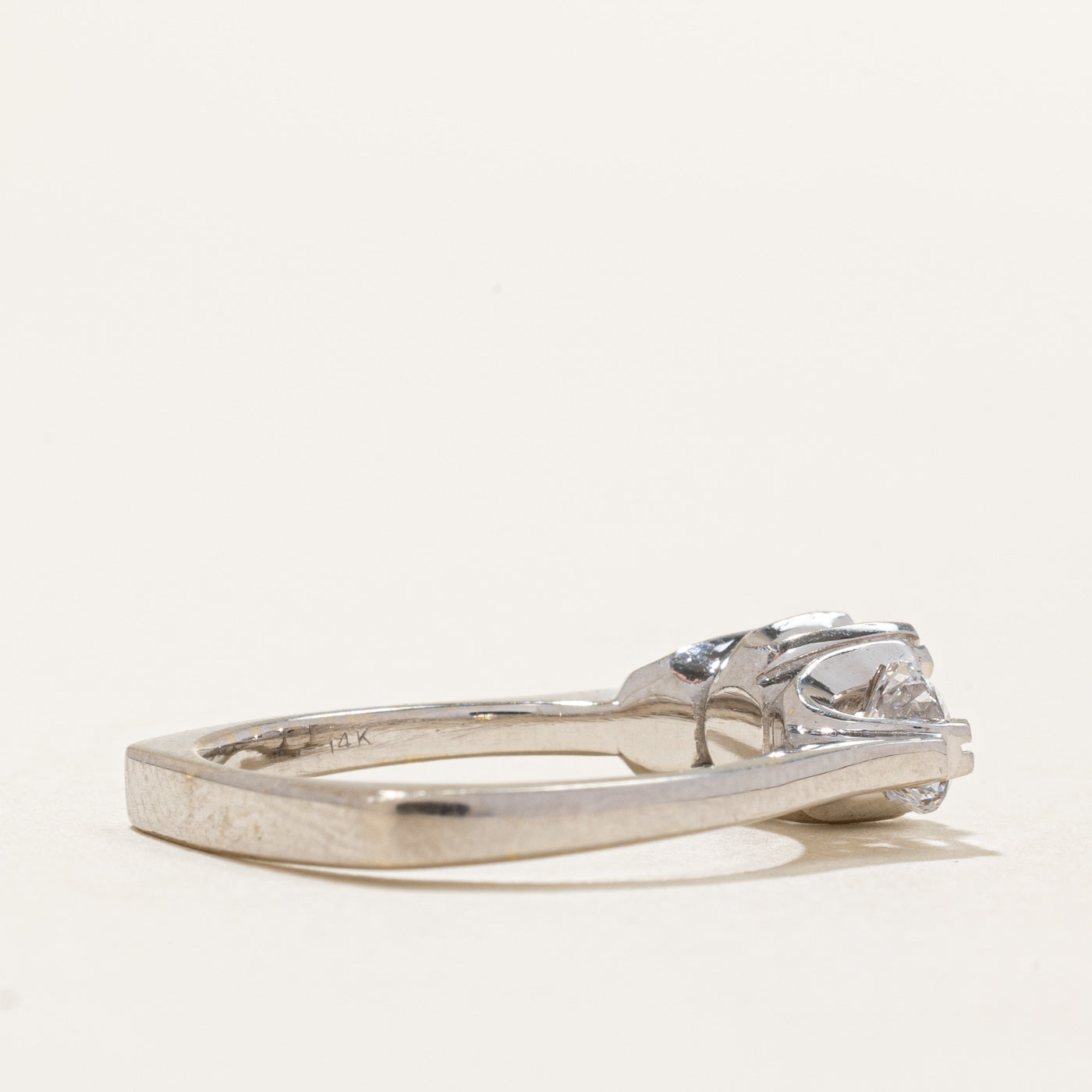 European Shank Canadian Diamond Three Stone 14k Ring | 0.77ctw | SZ 6.5 |