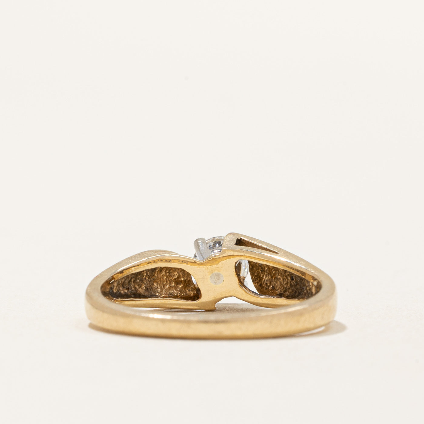 Canadian Diamond Solitaire Bypass 18k Ring | 0.35ct | SZ 5.25 |