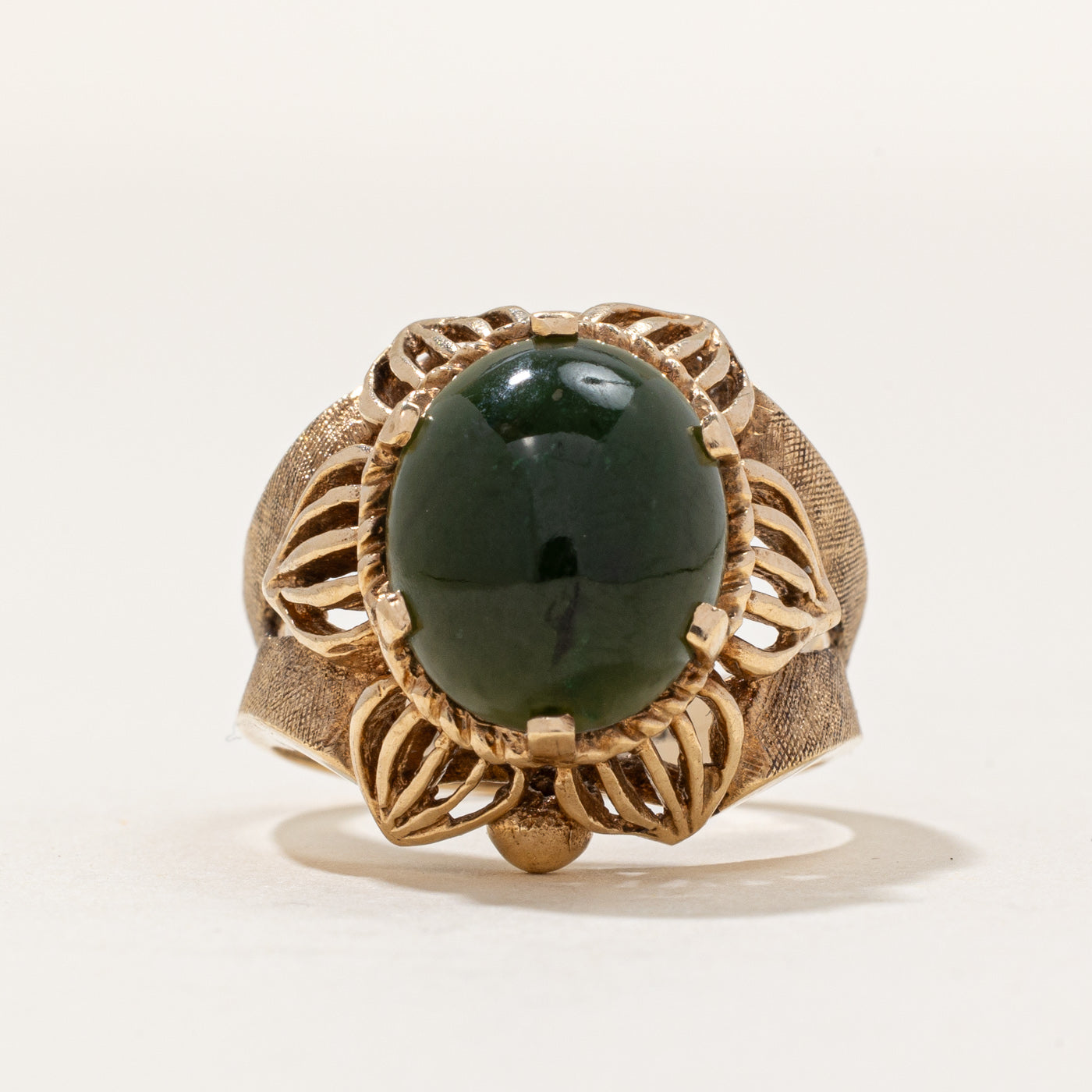 Nephrite Jade Cocktail Ring | 5.10ct | SZ 6 |