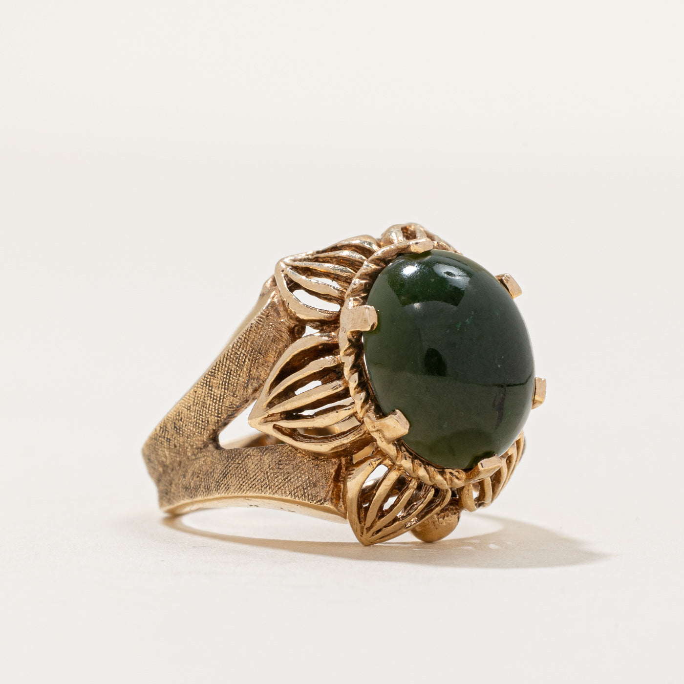 Nephrite Jade Cocktail Ring | 5.10ct | SZ 6 |