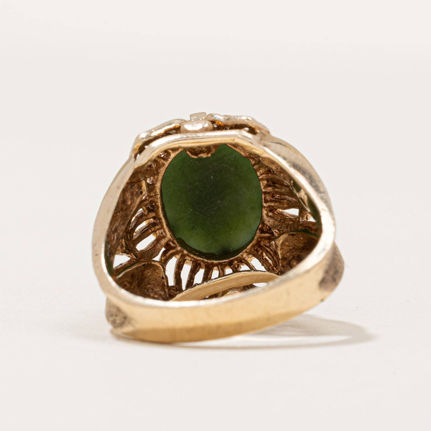 Nephrite Jade Cocktail Ring | 5.10ct | SZ 6 |