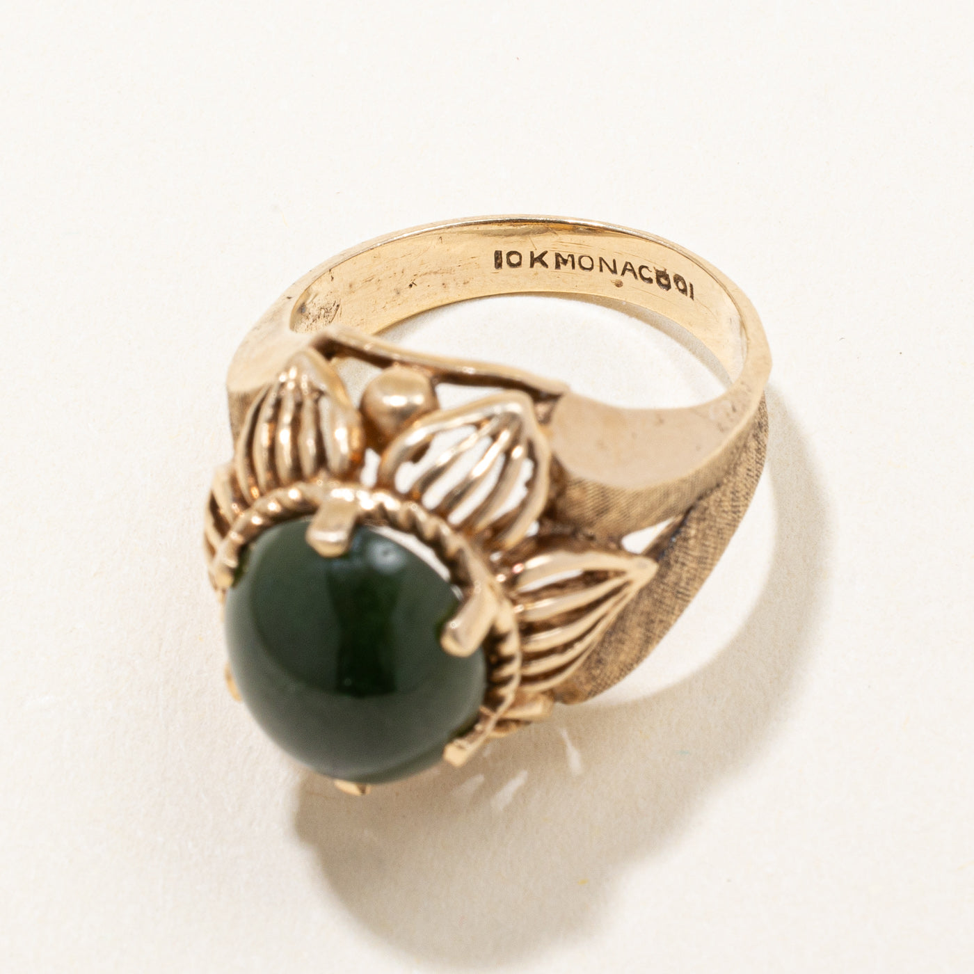 Nephrite Jade Cocktail Ring | 5.10ct | SZ 6 |