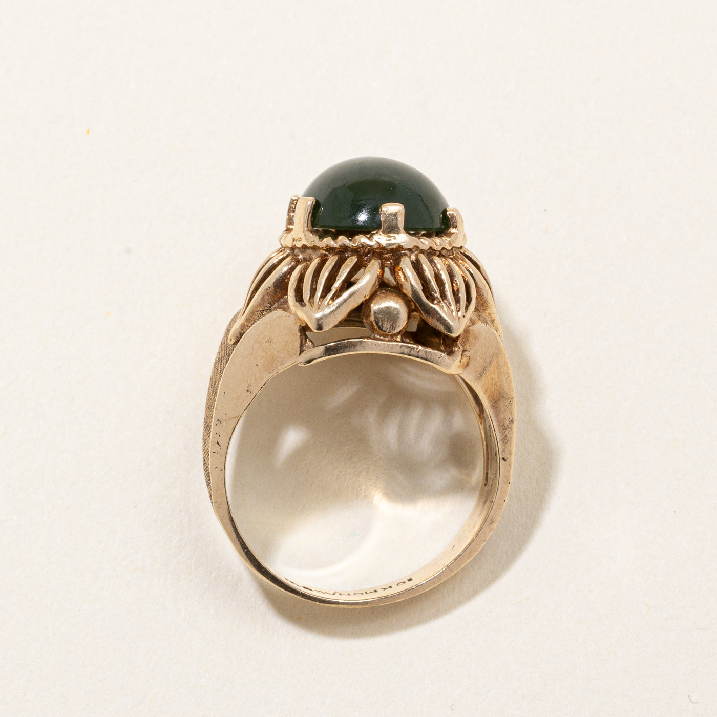 Nephrite Jade Cocktail Ring | 5.10ct | SZ 6 |