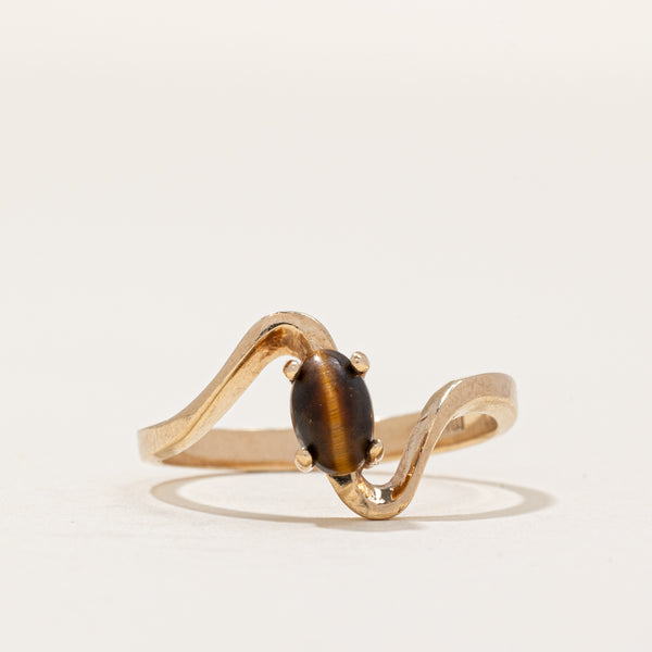 Tiger's Eye Bypass Ring | 0.45ct | SS 6.75 |