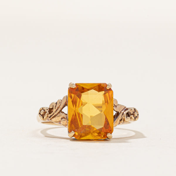 Synthetic Yellow Sapphire Ring | 3.35ct | SZ 6 |