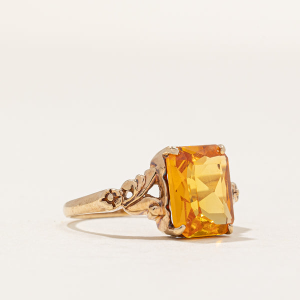 Synthetic Yellow Sapphire Ring | 3.35ct | SZ 6 |