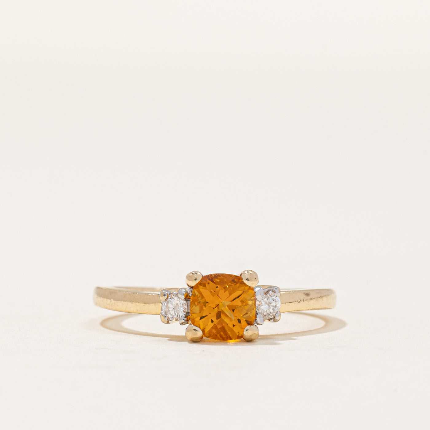 Citrine & Diamond Ring | 0.50ct, 0.08ctw | SZ 5.75 |