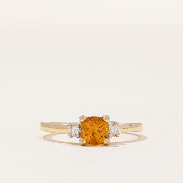 Citrine & Diamond Ring | 0.50ct, 0.08ctw | SZ 5.75 |