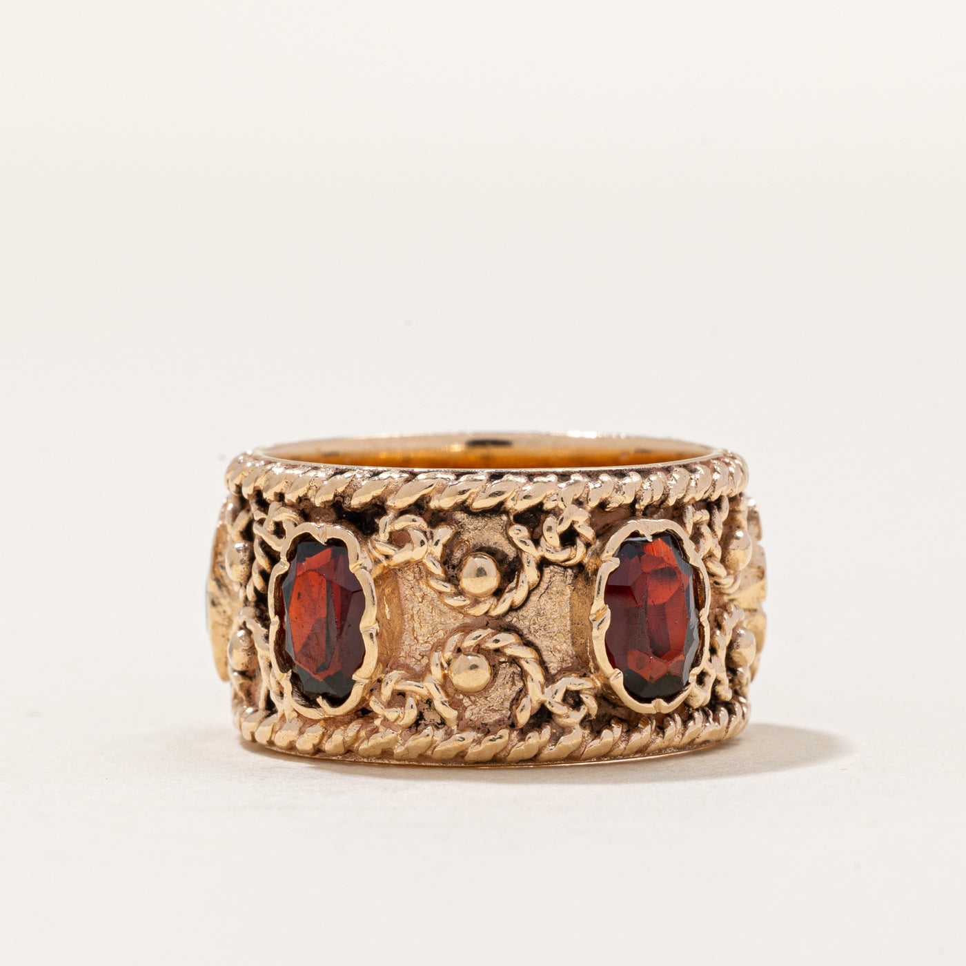 Bague ornée de grenats | 2,00 ct | Taille 5,5 | 