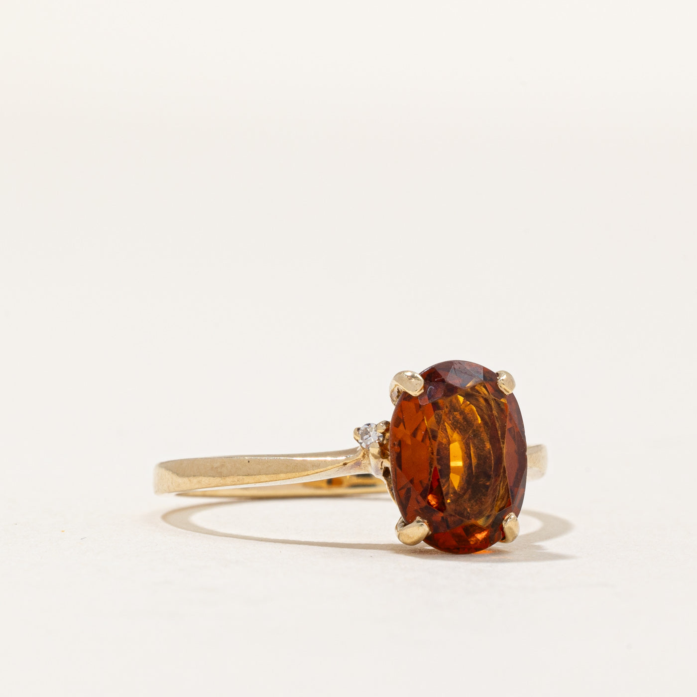 Citrine & Diamond Cocktail Ring | 1.45ct, 0.02ctw | SZ 6.75 |